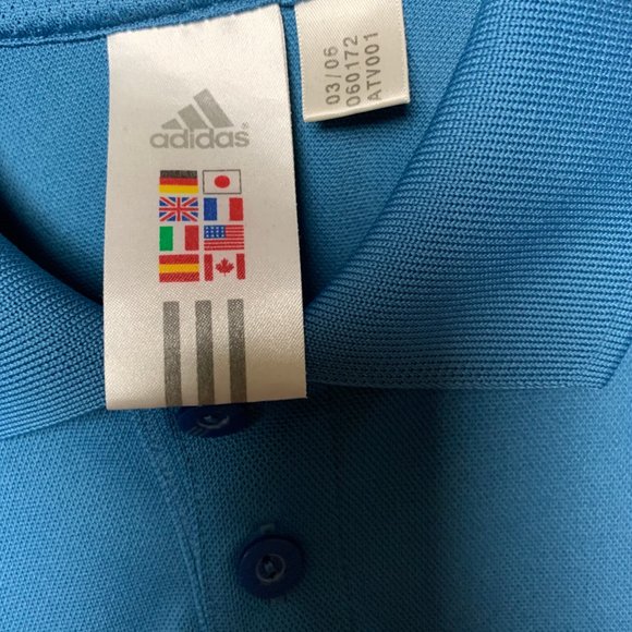 Adidas Blue Polo Shirt - Picture 3 of 6